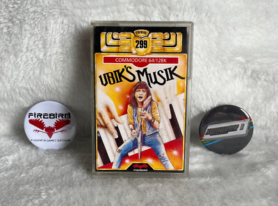Commodore 64 / 128 CBM C64 Vbik's Musik by Firebird - GRATIS Badges