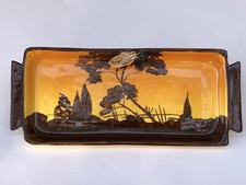 SUPERBE ancien PLAT à la CIGALE en faïence de VALLAURIS signée JEROME MASSIER