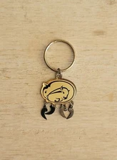 Buffalo Vintage Keychain Pendant Bison Charm With Horn Bangles