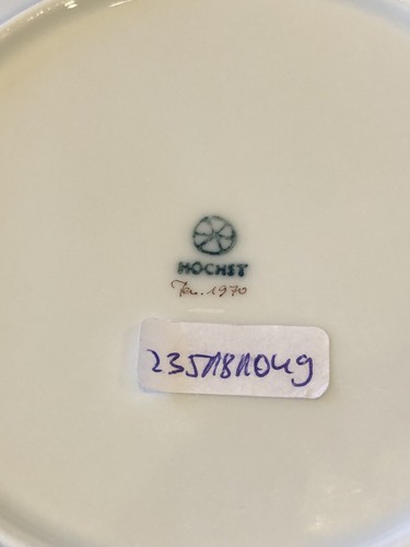 Piatto Hochst porcellana dipinta a mano 6 1/4” Forget Me Not B nuovo - Foto 4 di 5
