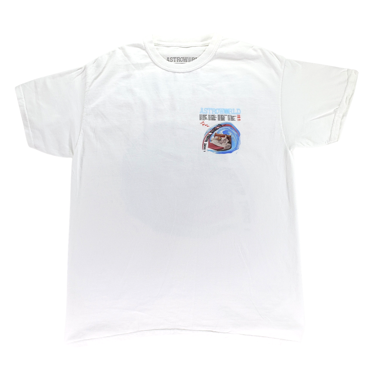 Travis Scott Astroworld Tour Wake Up Tee White 2019 (93665-127