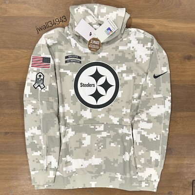 AUTHENTIC Nike Pittsburgh Steelers Salute to Service Hoodie 2024 Men's  Sideline