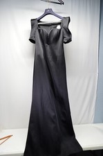 NWT Ozgur Masur Black V Neck Sweetheart Long Formal Dress Size 44