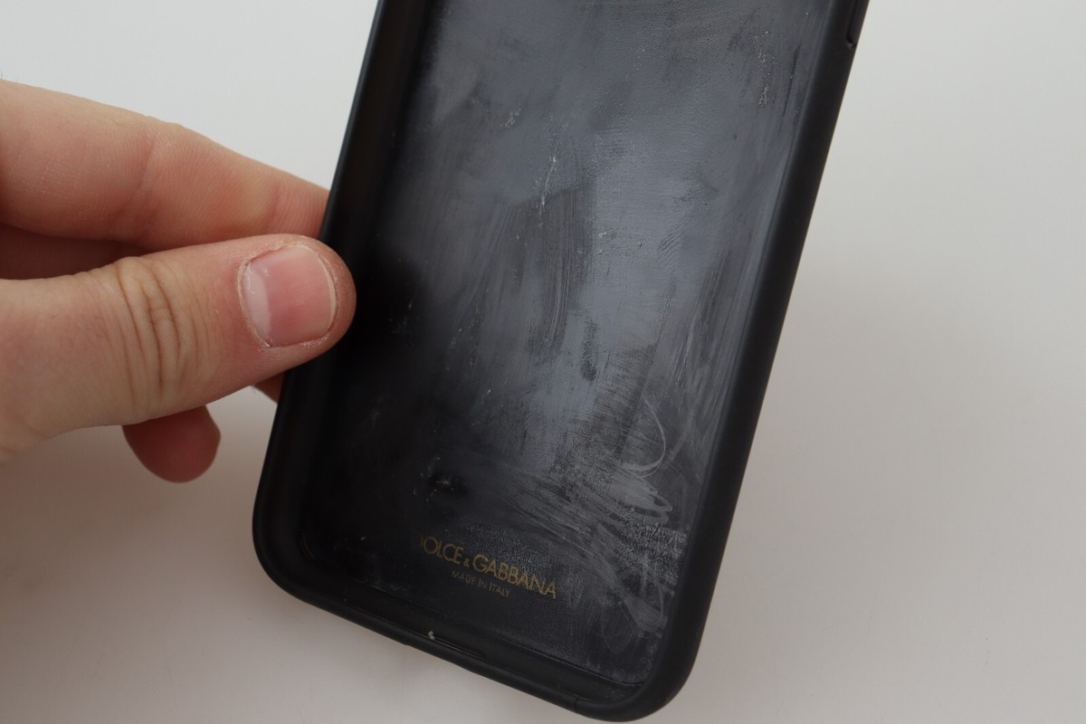 Custodia Dolce & Gabbana Originale Per IPhone XS Max - Nera Con Logo Bianco - Made In Italy