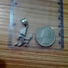 MINI MIRROR HATCHETMAN CHARM ICP STAINLESS STEEL PENDANT & 24IN NECKLACE