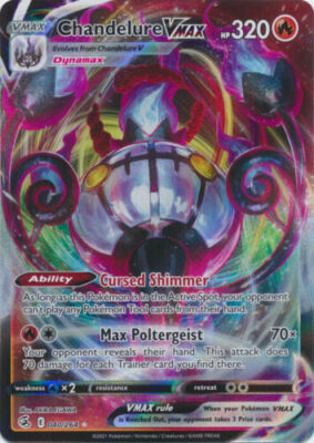 Chandelure VMAX - 040/264 Ultra Rare Fusion Strike NM Pokemon TCG