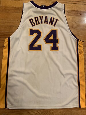Adidas Kobe Bryant White Los Angeles Lakers Authentic Jersey (Size