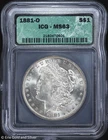 1881-O $1 Morgan Silver Dollar ICG MS 63 | Uncirculated UNC
