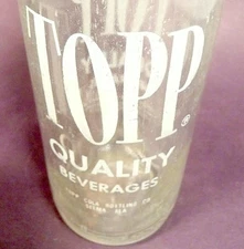 vintage ACL Soda POP Bottle:  TOPP QUALITY BEVERAGES of SELMA, ALABAMA .- 12 oz 