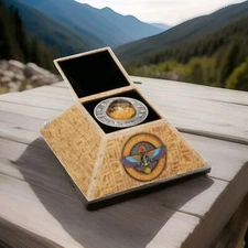 2019 TUVALU $2 GOLDEN TREASURES **ANCIENT EGYPT** ANTIQUE 2 OZ .999 SILVER COIN 