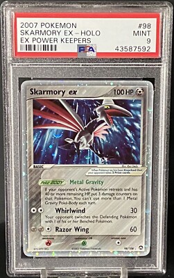 Pokemon 2007 EX Power Keepers 98/108 Holo Rare Skarmory ex PSA 9