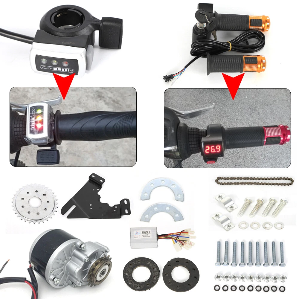 Kit Di Conversione E-Bike 24V 250W – Motore A Spazzole Per Ruota Posteriore, Compatibile Con Mozzi <36mm