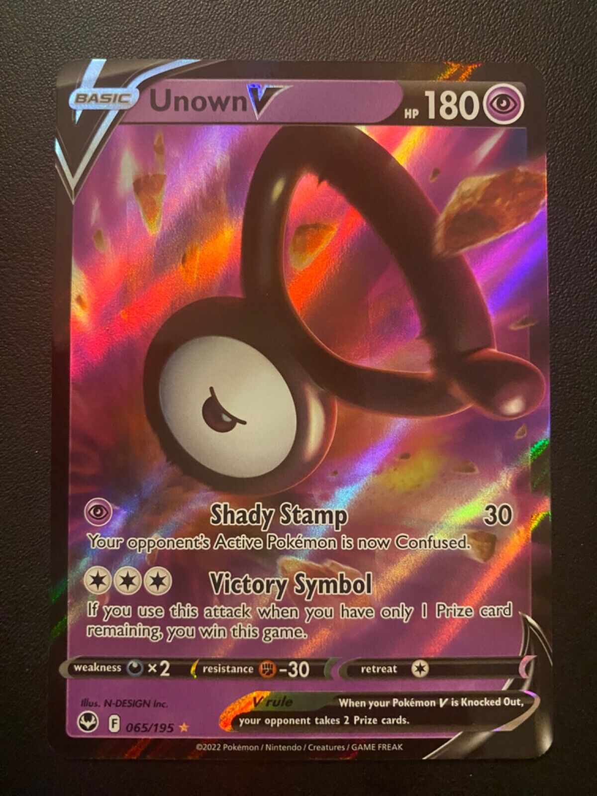 Unown V - Silver Tempest Pokémon card