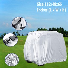 Fits EZGO Club Car Yamaha Silvery Waterproof Golf Cart Cover Bag Holder Seat