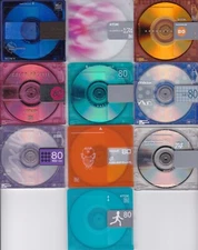 10 minidisc sampler pack -- no duplicates, mix of 74 & 80 minutes, fast USA ship