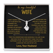 To My Wife Necklace, Christmas Gifts For Women, Anniversary Gift For Wife