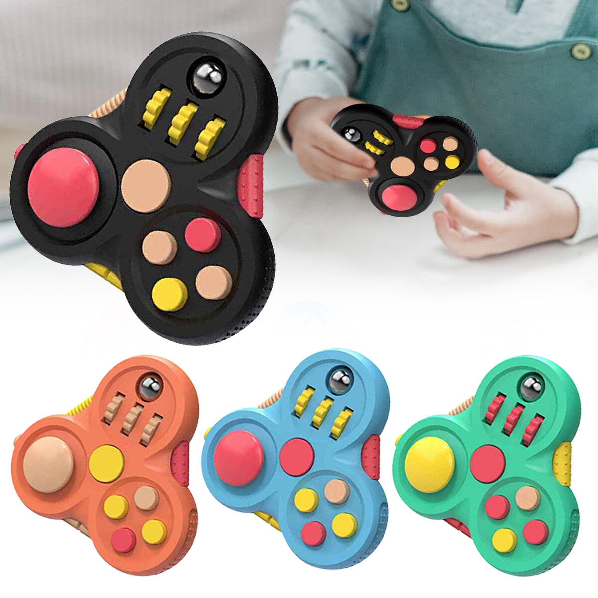 Cube Concentration Fidget Cube Anti-stress - Jouet Sensoriel Pour Concentration Et Relaxation Fidget Toys Metal