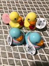 Valentine's Rubber Duck with Heart Target Bullseye Playground 4 Pack