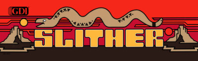 Slither Arcade Marquee 26'' x 8''