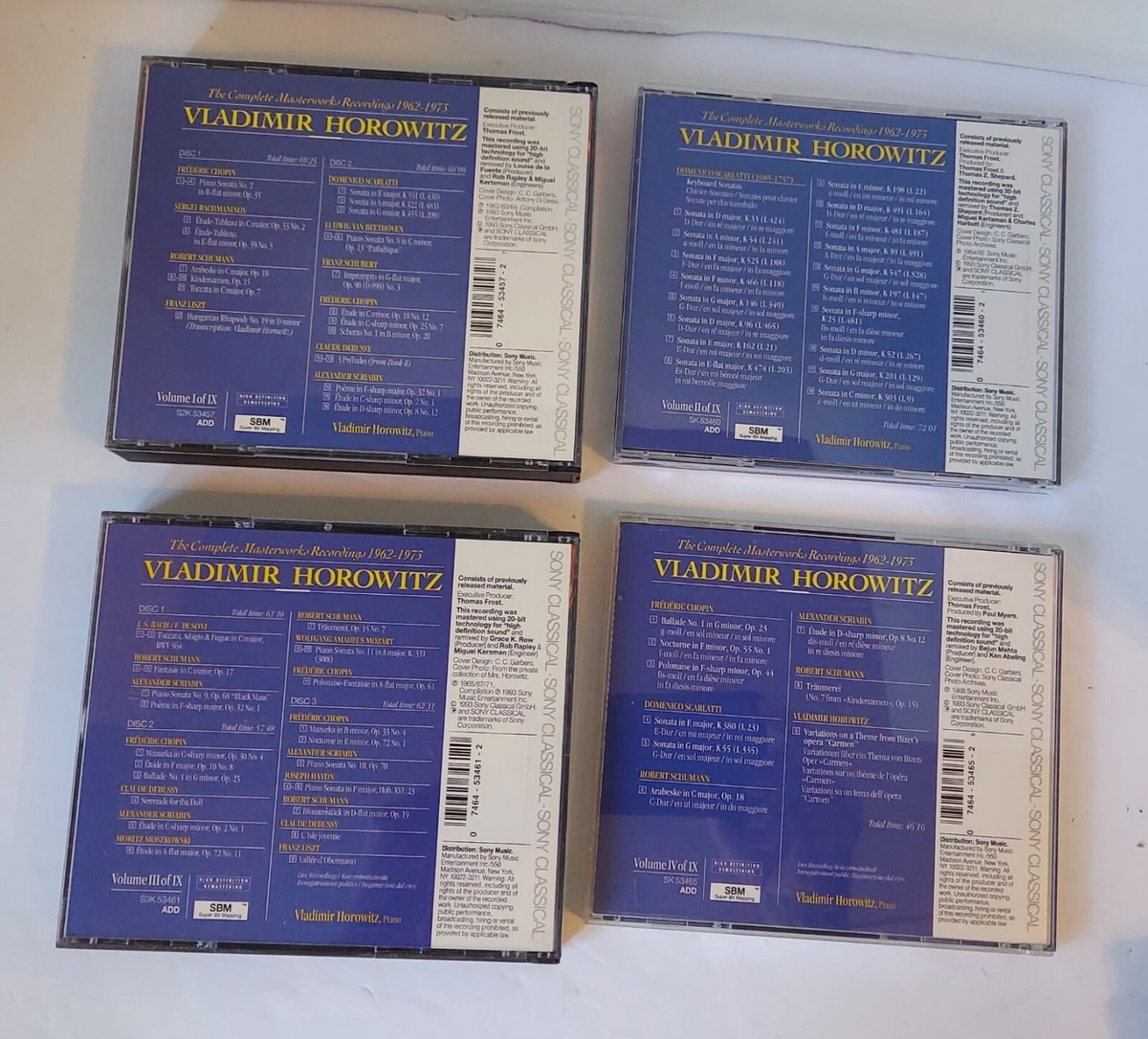 VLADIMIR HOROWITZ THE COMPLETE RECORDINGS 13 CD COLLECTION BOXED