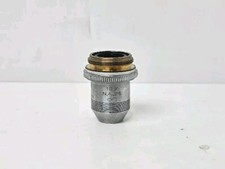 AO Spencer 10X N.A. .25 Microscope Objective Lens Made in USA Cat 1076 Vintage