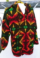 Vintage Original Baja Hoodie Mexican Poncho Surfer Rasta Jamaica Hippie Boho