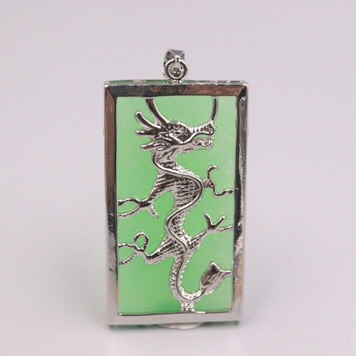 Genuine Natural Light Green Jade 18KGP 