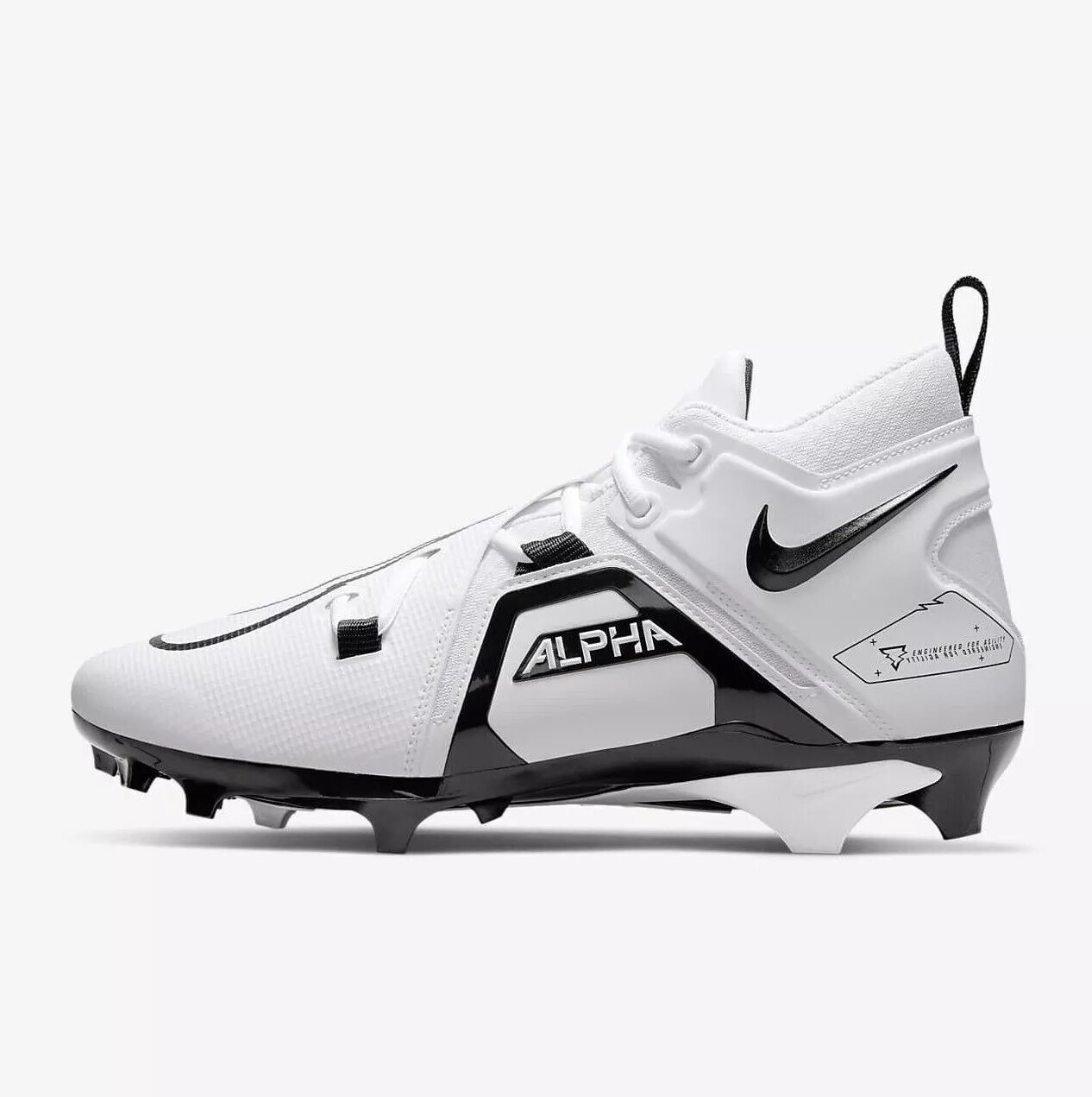 Футбольная бутса Nike Alpha Menace Pro 3 White Black CT6649-100 Мужская, Размер 7,5, Новая