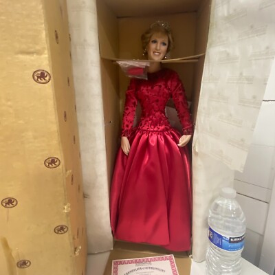 Ashton Drake Galleries Princess Diana World's Beloved Rose Beaded Red Dress  COA | eBay