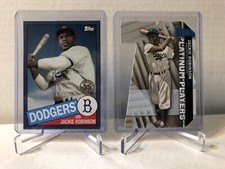 2020 & 2021 (Lot) Topps Baseball Update Jackie Robinson Blue Parallel & Platinum