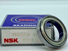 NSK 6802 ZZ Deep Groove Ball Bearing, Metal Shielded 15x24x5 mm