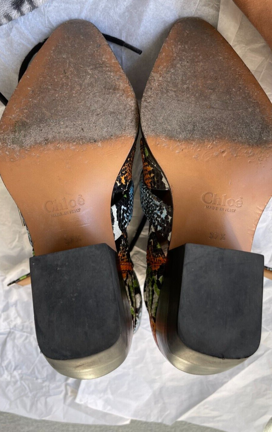Chloé Rylee Multicolor Python Print Medium Ankle … - image 8