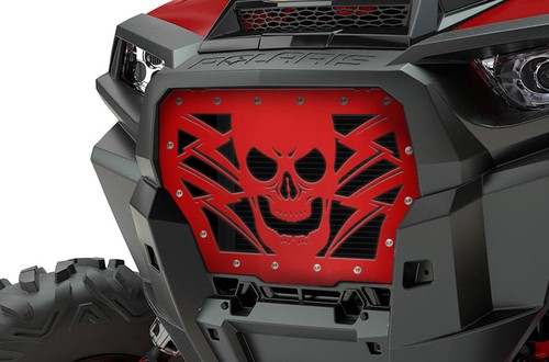 Custom Steel Grille HAVOC for Polaris RZR Turbo 1000 XP 17-18 Grill ATV RED UTV - Picture 1 of 3