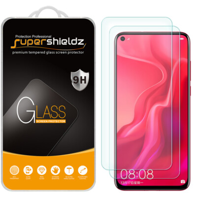 [2-Pack] Supershieldz Tempered Glass Screen Protector for Huawei Nova 4