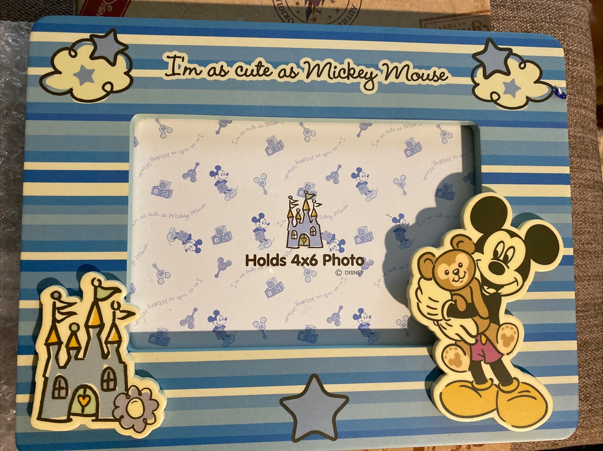 New Disneyland WDW 4x6 Wood Frame. I'm As Cute As Mickey