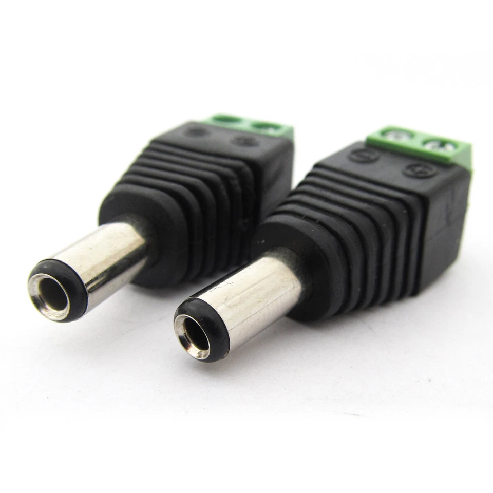 10pcs 5.5x2.5mm 2.5mm CCTV DC Power Male Plug Free Solder Terminal Connector - Image 4 of 4