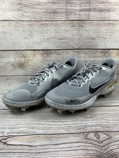 Nike Alpha Huarache Elite 3 Baseball Cleats Silver Gold CK0746-006 Mens Sz 13.5