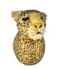 FAO Schwarz Cheetah Plush Wall Decor Head Medium 14-24 in Kids Room Decor Rare