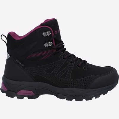 Hi-Tec Jackdaw Mid WATERPROOF Damen Wander Trail Wanderschuhe schwarz