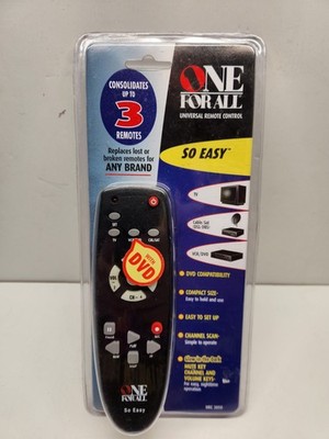 Universal REMOTE CONTROL ''CONSOLIDATES UP TO 3 REMOTES'' ONE FOR ALL NEW
