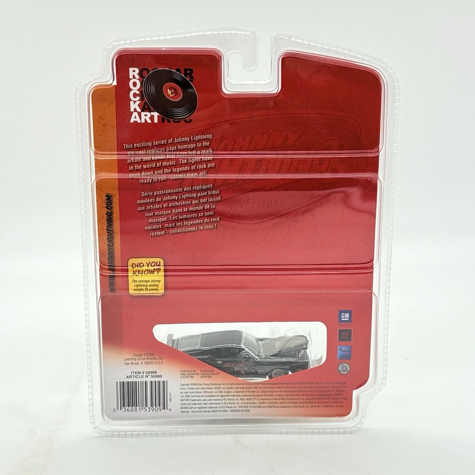 Johnny Lighting Guns n' Roses 1973 Ford Mustang Black Diecast Car Rock Art 2008 - Image 3 of 4