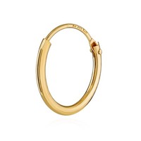 585 Echt Gold Single Damen Creole Ohrring OhrhäNger Ohrschmuck 13 Mm 1751