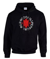 Red Hot Chili Peppers Logo Hoodie Rock Music Band Black