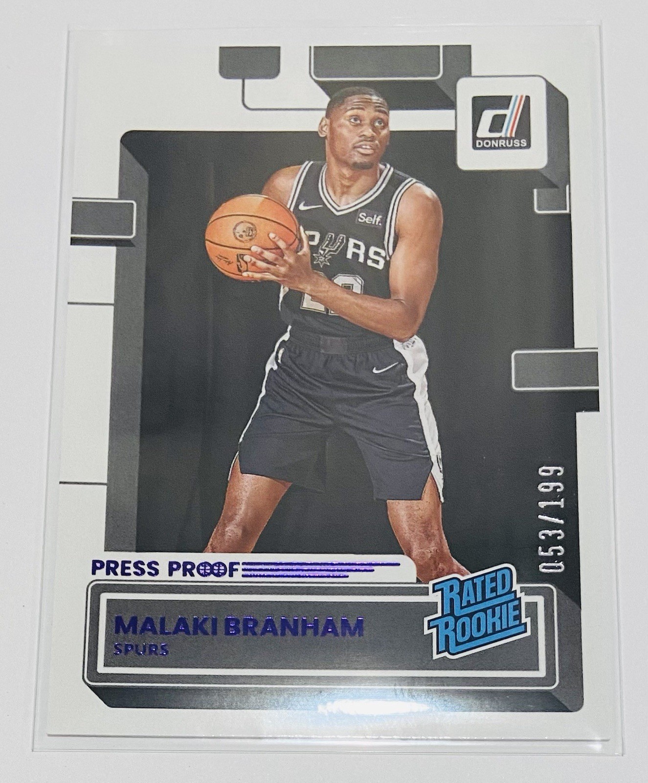 2022-23 Donruss Purple Press Proof /199 Rated Rookie Malaki Branham RC #220 NBA