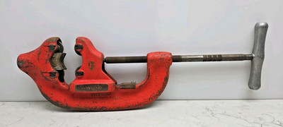Ridgid 44-S 2-1/2'' to 4'' Heavy-Duty 4-Wheel Pipe Cutter Used See Pictures 