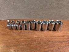 Proto Challenger 1/4" Drive 10 Pc. Socket Set 4mm-13mm 1004M-1013TM USA made