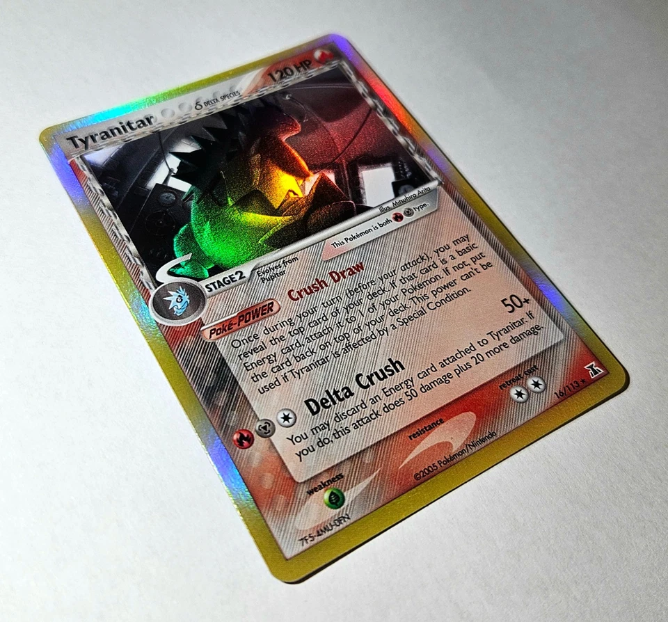 Pokémon Karte Tyranitar (Despotar) 16/113 holo EX Delta Species EN 2005 Vintage - Bild 3 von 4