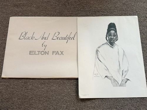 Elton Fax Black Beauty USA Print 1969 African American Art Portfolio 17” x 22”