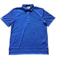 New Mens Ralph Lauren RLX Golf Striped Performance Short Sleeve Polo Size L 110