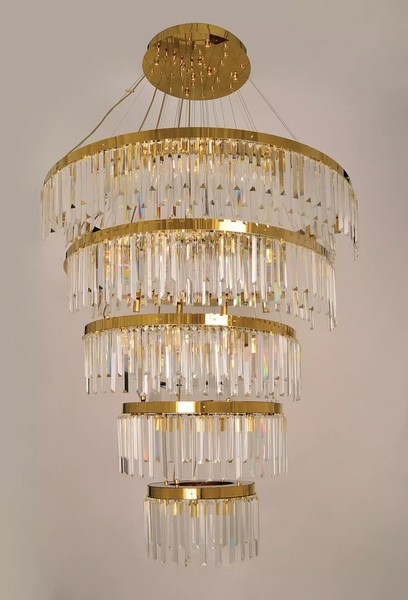 Kronleuchter Deckenleuchter Luxus Gold Deckenlampe LüSter Kristall Lampe-image